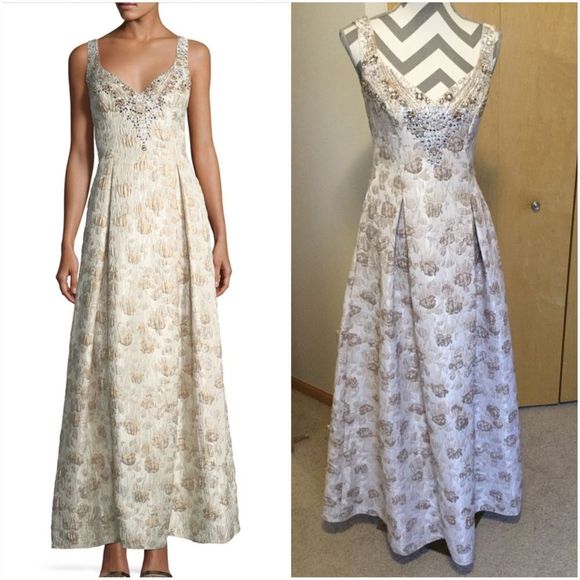 Aidan Mattox Dresses & Skirts - Aidan Mattox Metallic Jacquard Ball Gown